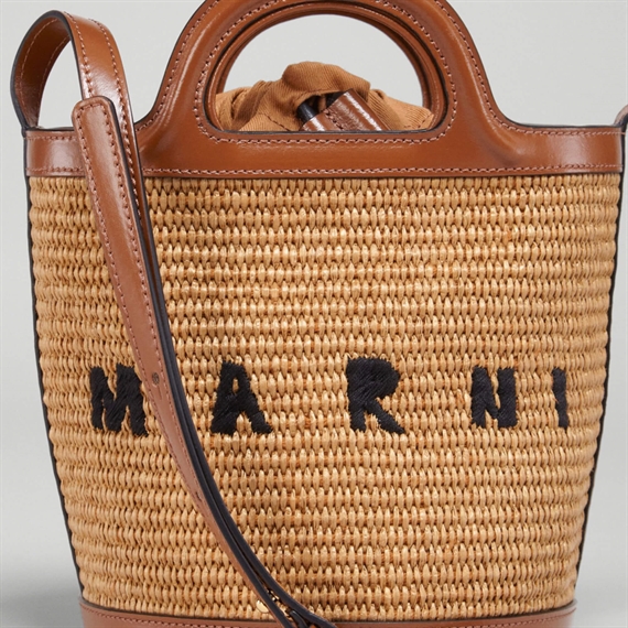 Marni Mini Bucket Bag, Raw Sienna 